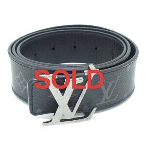 LOUIS VUITTON Ceinture LV Initials Black Gray - Belt 362-071925